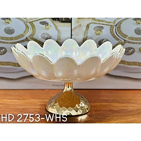 Mua KHAY ĐỰNG BÁNH KẸO HOA QUẢ SỨ CAO CẤP NGÀY TẾT 1 TẦNG TAY SEN SANG TRỌNG LỊCH SỰ