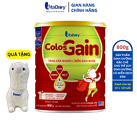 Sữa bột Colos Gain 800g giúp bé tăng cân hiệu quả, giảm táo bón