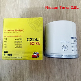 Lọc nhớt cho xe Nissan Terra 2.5L máy xăng 2018, 2019, 2020, 2021, 2022 mã C224J