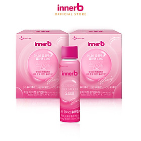 Combo 2 hộp 6 chai nước uống Collagen Vitamin C sáng da InnerB Glowshot (50ml x 6)