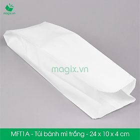 Mua MFT1A - 24x10x4 cm - 100 Túi giấy bánh mì trắng