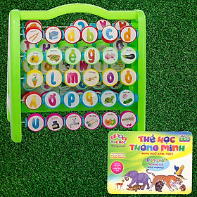 Đồ Chơi Giáo Dục,Kệ Học Chữ Cái Antona 702 Giúp Bé Học Chữ Cái Tặng Kèm Bộ 20 Thẻ Học Flashcards Song Ngữ Chủ Đề Ngẫu Nhiên