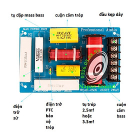 Mua MẠCH PHÂN TẦN 1 BASS 1 TRÉP CHO LOA CÔN 76 50MM - PHÂN TẦN LOA 2 ĐƯỜNG TIẾNG - MẠCH PHÂN TẦN 2 LOA