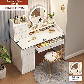 Mua Bàn trang điểm  bàn phấn kèm gương tích hợp đèn LED kèm nút cảm ứng thông minh và ngăn kéo để đồ tện lợi