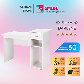 Mua Bàn làm việc  bàn học gỗ hiện đại SMLIFE Darlene  | Gỗ MDF dày 17mm chống ẩm | D110xR45xC85cm