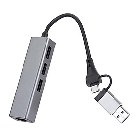 Aluminum Alloy USB C and USB to  Adapter, USB and USB C to  Adapter for PC