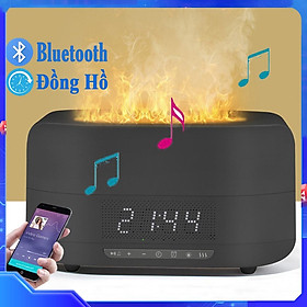 Máy Khuếch Tán Tinh Dầu Có Loa Bluetooth, Hiệu Ứng Ngọn Lửa Cực Đẹp, Có Remote Điều Khiển, Dung Tích Lớn