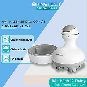 Máy Massage Cầm Tay Cao Cấp KINGTECH ST-701 - Chuyên Mát xa Đầu, Cổ, Mặt - Không Dây, Kèm Đế Sạc Di Động - Giúp Thư Giãn, Giảm Căng Thẳng - Quà Tặng Tuyệt Vời Cho Người Thân