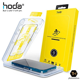 Dán cường lực màn hình HODA dành cho iPhone 14 Pro Max/ 14 Pro Trong Suốt Kèm Khung Hỗ Trợ Dán - Hàng Nhập khẩu