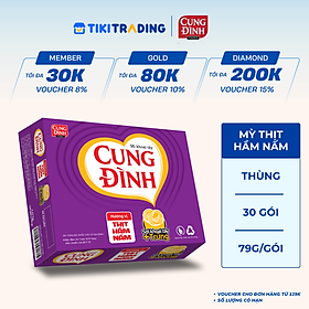 Thùng 30 Gói Mì Cung Đình Hương Vị Thịt Hầm Nấm (79g/Gói)