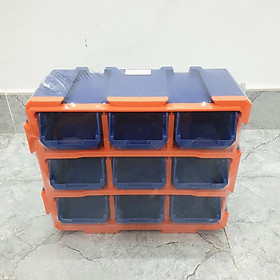 BỘ TỦ GỒM 9 KHAY NHỰA ĐỰNG LINH KIỆN (DẠNG HỞ) 380X170X320M M WADFOW WTB8330 - HÀNG CHÍNH HÃNG