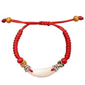 VÒNG TAY , LẮC TAY DÂY ĐỎ NANH CHÓ MỰC TRỪ TÀ HỘ MỆNH