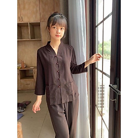 Đồ Lam Đi Chùa # Bà Lai Không Thêu # Đồ Bộ Nữ # Quần Áo Nữ