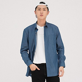 Sale Sơ Mi Nam Denim Cao Cấp Thương Hiệu Áo Sơ Mi Nam Dài Tay - SMDTK011