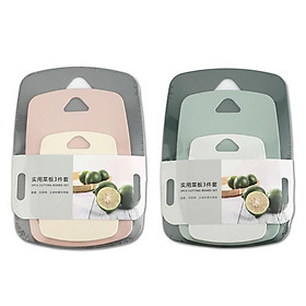 Mua Set 3 thớt nhựa kháng khuẩn chống trầy- Bộ 3 thớt tiện dụng để gọt trái cây  trộn bột  thái đồ sống  đồ chín riêng biệt