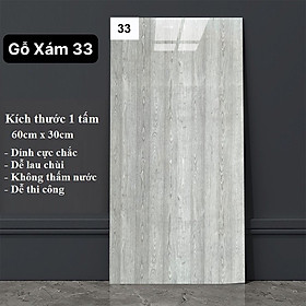 Bộ 15 Tấm Xốp Dán Tường 3D PVC Gỗ Xám 60x30cm Keo Sẵn Dày 2,5mm Cao Cấp, Sang Trọng