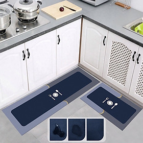 Mua Bộ 2 Tấm Thảm Bếp Silicon Siêu Thấm hút Nhanh   Chống Trơn Trượt - 40*60*120cm  thảm chùi chân trải sàn chống trượt