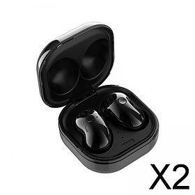 2xS6  Bluetooth Earphones Wireless Headphone Binaural Call Black