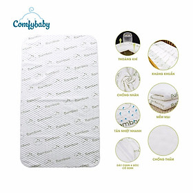 Tấm lót chống thấm cho bé thay tã 4 lớp vải sợi tre Bamboo cao cấp  kháng khuẩn và thoáng khí Comfybaby PAD