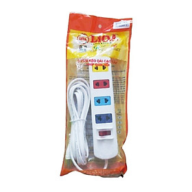 Ổ Cắm Điện 4S Dây 3m x 2 Trắng Lioa 4S3W