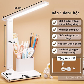 Mua Đèn học LED chống cận để bàn có thể gấp gọn  đèn học chống ánh sáng xanh điều chỉnh được nhiều màu
