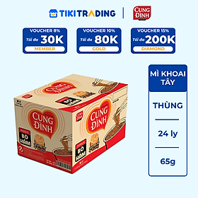 Thùng 24 Ly Mì Khoai Tây Cung Đình Kool Hương Vị Bò Hầm