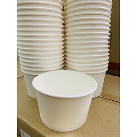 100 TÔ GIẤY, HỘP GIẤY TRẮNG Kích thước 520ml, 850ml đựng thực phẩm