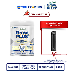 Sữa bột Nutifood GrowPLUS+ Cao Lớn Vượt Trội trên 2 tuổi Lon 800g