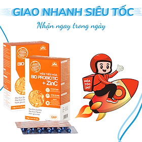 Hình ảnh Combo 2 Hộp Thực phẩm bảo vệ sức khỏe viên tiêu hóa Bio Probiotic + ZinC