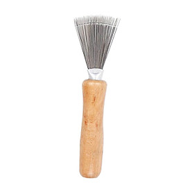 Hair Grooming Brush Cleaner Effective Hair Brush Cleaner Wooden Handle