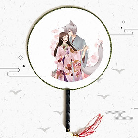Quạt tròn cổ trang Thổ thần tập sự Kamisama Hajimashita anime cầm tay