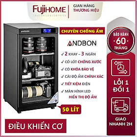 Tủ chống ẩm máy ảnh 50 lít Andbon, Tủ hút ẩm đựng máy ảnh 50l ba ngăn công nghệ Nhật Bản tiết kiệm điện dung tích lớn dry cabinet - Hàng Nhập Khẩu