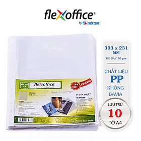 Túi 100 Bìa Lỗ Flexoffice A4 Fo - Cs03