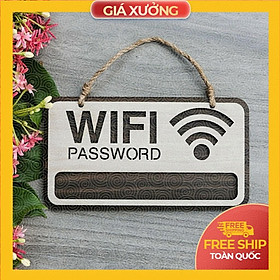 Bảng gỗ trang trí wifi password treo tường trang trí quá cafe văn phòng