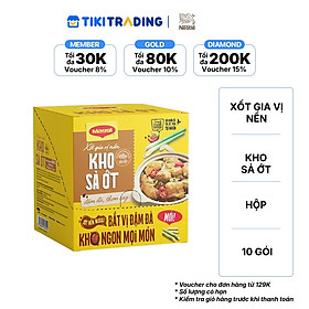 Hộp 10 gói Xốt gia vị nền Maggi Kho sả ớt