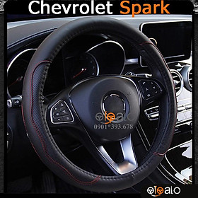 Bọc vô lăng xe ô tô Chevrolet Spark da PU cao cấp - OTOALO