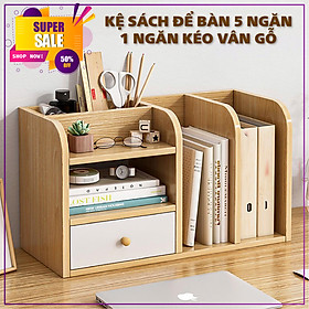 Kệ Sách Mini Đa Năng 6 Ngăn Để Bàn Thiết Kế Gọn Và Tiện Lợi