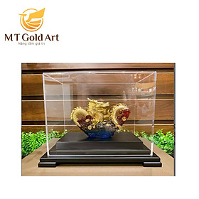 Tượng rồng dát vàng 24k MT Gold Art M01(17x20x24cm)- Hàng chính hãng, quà tặng dành cho sếp, khách hàng, đối tác