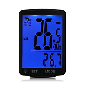 Đồng hồ đo tốc độ Đi xe đạp 2,8 inch Không thấm nước, màn hình hiển thị LCD-Màu xanh dương