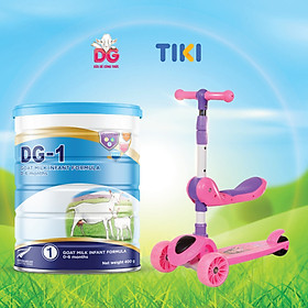 Combo 8 lon sữa Dê DG-1 400gr Tặng 1 xe trượt Scooter