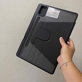 Bao da Lenovo Pad Pro 12.7inch 2025 Thông minh Xoay 720° Ngang Dọc mặt lưng Acrylic có khay để bút
