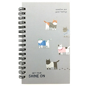 Sổ Lò Xo Moshi 444 - Get Your Shine On - Màu Xám