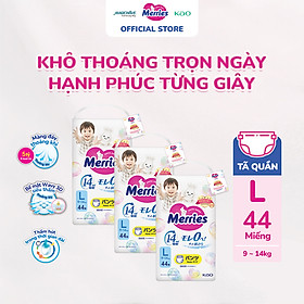 Combo 3 túi Tã quần Merries L44