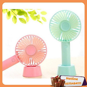 Mua Quạt Mini Cầm Tay 4 Cánh Pin Sạc Có Đế Để Bàn - Quạt Mini Cầm Tay Tích Điện - Hàng  - Hàng Loại 1