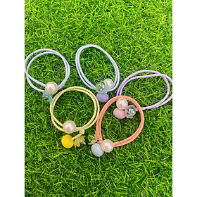 Cột Tóc Nữ, Cột Tóc Bé Gái Kết Hạt Ngọc Dễ Thương - SLL Nhắn Shop
