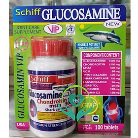 Viên uống GLUCOSAMINE 1500mg - hộp 100 viên - Giúp xương chắc khớp khỏe