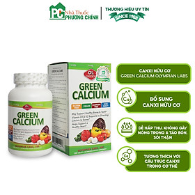 Canxi Hữu Cơ Green Calcium Olympian Labs Nhập Khẩu Từ Mỹ - Bổ Sung Canxi Mát Cho Bà Bầu & Mẹ Sau Sinh Hộp 100 Viên