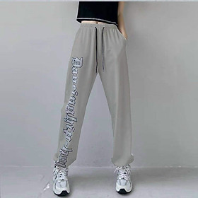 Quần jogger chất nỉ unisex nam nữ in hoạ tiết thời trang Teen hè