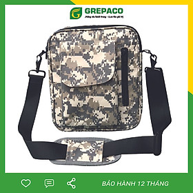 Túi Đeo Chéo Nam Thời Trang Vải Bố Canvas Cao Cấp Dạng Hộp Chống Thấm Nước, Du Lịch, Đi Học, Đi Chơi - Màu nâu nhạt