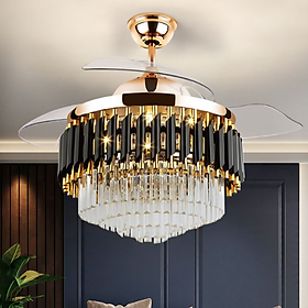 Mua Đèn quạt MONSKY ABOLI cánh cụp xòe hiện đại  động cơ chạy siêu êm  siêu mát